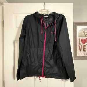 Columbia Women's Black Jacket with Pink XL Rain